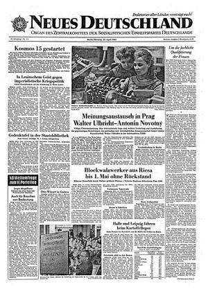 Neues Deutschland Online-Archiv vom 23.04.1963