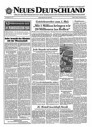 Neues Deutschland Online-Archiv vom 24.04.1963