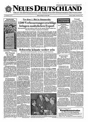Neues Deutschland Online-Archiv vom 26.04.1963
