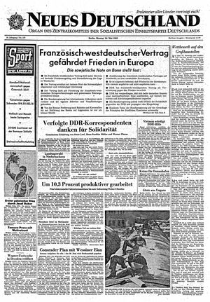 Neues Deutschland Online-Archiv vom 20.05.1963