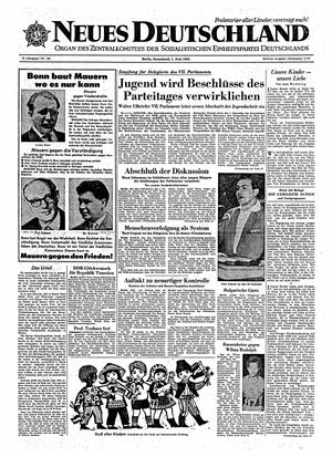 Neues Deutschland Online-Archiv vom 01.06.1963