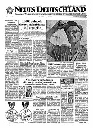 Neues Deutschland Online-Archiv vom 05.06.1963