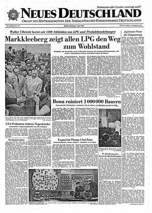 Neues Deutschland Online-Archiv vom 09.06.1963