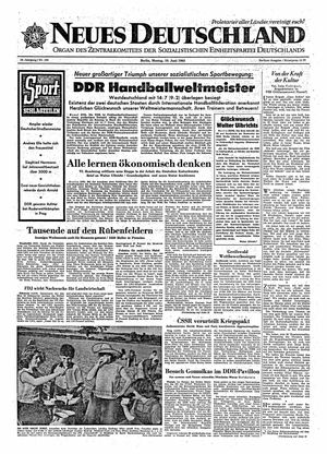 Neues Deutschland Online-Archiv vom 10.06.1963