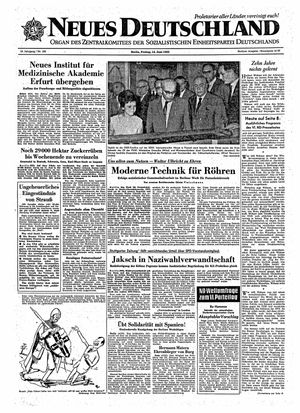 Neues Deutschland Online-Archiv vom 14.06.1963