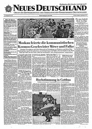 Neues Deutschland Online-Archiv vom 23.06.1963