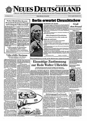 Neues Deutschland Online-Archiv vom 26.06.1963