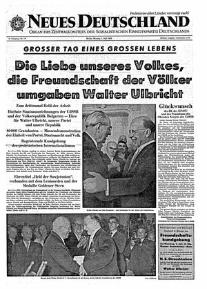 Neues Deutschland Online-Archiv vom 01.07.1963