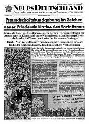 Neues Deutschland Online-Archiv vom 03.07.1963