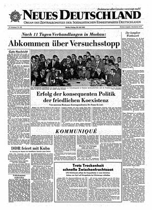 Neues Deutschland Online-Archiv vom 26.07.1963