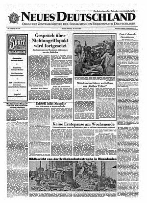 Neues Deutschland Online-Archiv vom 29.07.1963