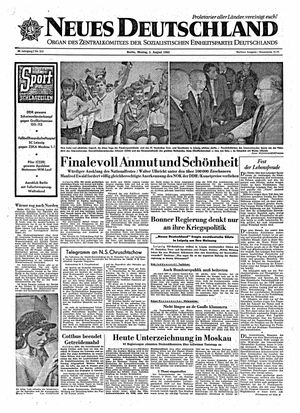Neues Deutschland Online-Archiv vom 05.08.1963