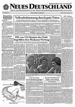 Neues Deutschland Online-Archiv on Aug 10, 1963