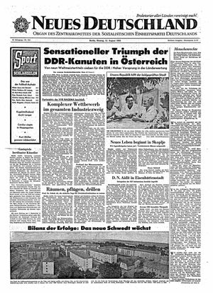 Neues Deutschland Online-Archiv vom 12.08.1963