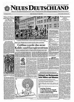 Neues Deutschland Online-Archiv vom 15.08.1963