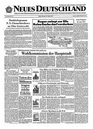 Neues Deutschland Online-Archiv vom 20.08.1963