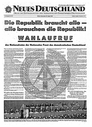 Neues Deutschland Online-Archiv vom 22.08.1963