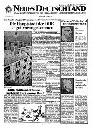 Neues Deutschland Online-Archiv vom 23.08.1963