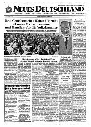Neues Deutschland Online-Archiv vom 24.08.1963
