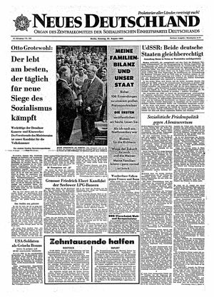 Neues Deutschland Online-Archiv vom 25.08.1963