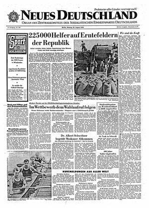 Neues Deutschland Online-Archiv vom 26.08.1963