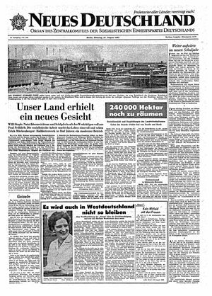 Neues Deutschland Online-Archiv vom 27.08.1963