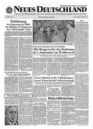 Neues Deutschland Online-Archiv vom 29.08.1963