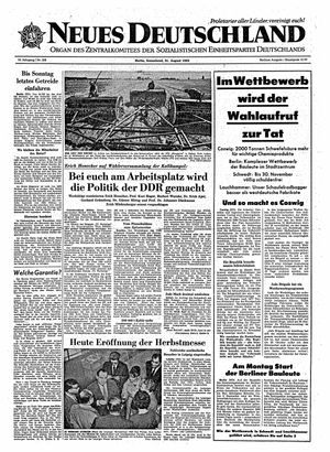 Neues Deutschland Online-Archiv vom 31.08.1963