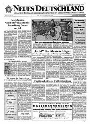 Neues Deutschland Online-Archiv vom 05.09.1963
