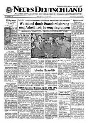 Neues Deutschland Online-Archiv vom 06.09.1963