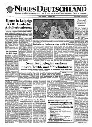 Neues Deutschland Online-Archiv vom 07.09.1963