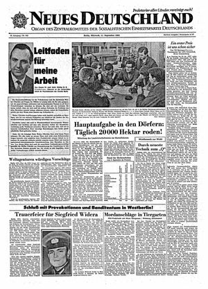 Neues Deutschland Online-Archiv vom 11.09.1963