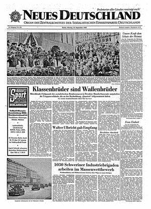 Neues Deutschland Online-Archiv vom 16.09.1963