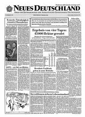 Neues Deutschland Online-Archiv vom 18.09.1963