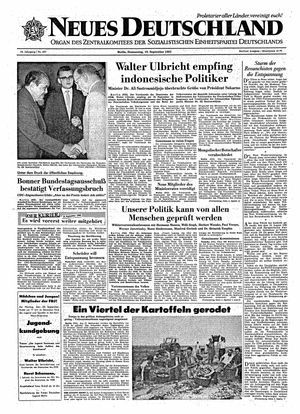 Neues Deutschland Online-Archiv vom 19.09.1963