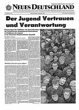 Neues Deutschland Online-Archiv vom 21.09.1963