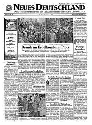 Neues Deutschland Online-Archiv vom 30.09.1963