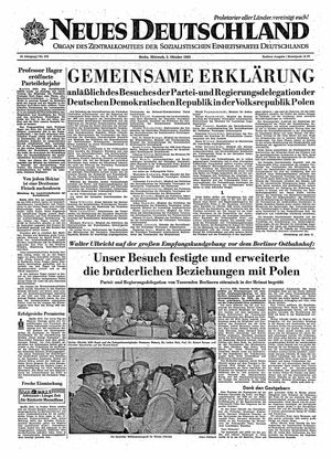 Neues Deutschland Online-Archiv vom 02.10.1963