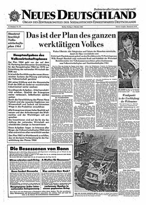 Neues Deutschland Online-Archiv vom 04.10.1963
