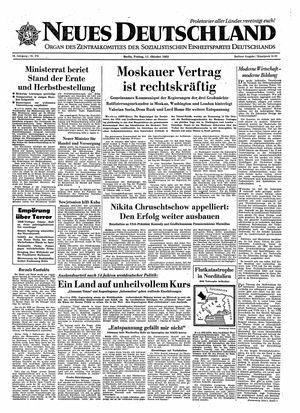Neues Deutschland Online-Archiv vom 11.10.1963