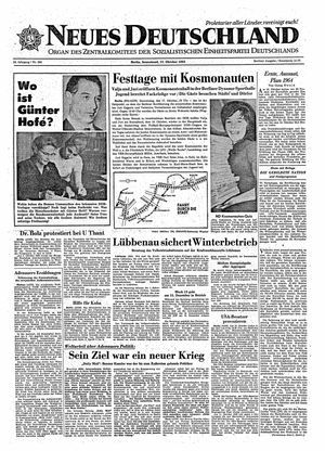 Neues Deutschland Online-Archiv vom 12.10.1963