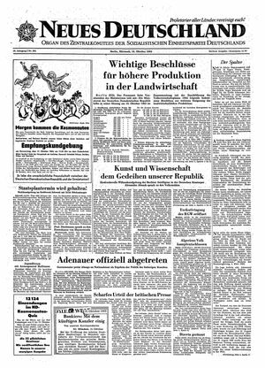 Neues Deutschland Online-Archiv vom 16.10.1963