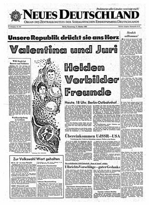 Neues Deutschland Online-Archiv vom 17.10.1963
