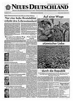 Neues Deutschland Online-Archiv vom 19.10.1963