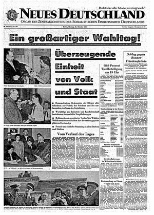Neues Deutschland Online-Archiv vom 21.10.1963