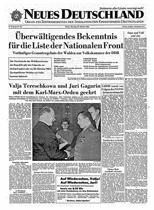 Neues Deutschland Online-Archiv vom 22.10.1963