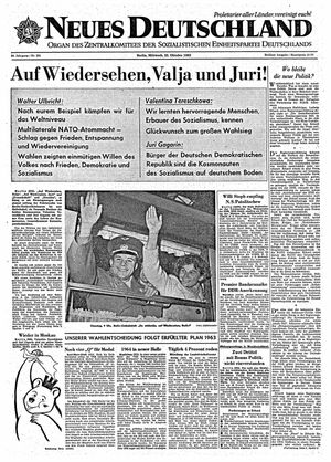 Neues Deutschland Online-Archiv vom 23.10.1963