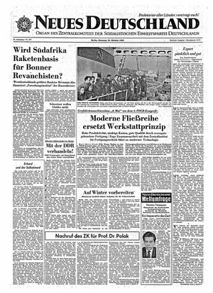 Neues Deutschland Online-Archiv vom 29.10.1963