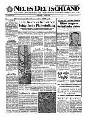 Neues Deutschland Online-Archiv vom 01.11.1963