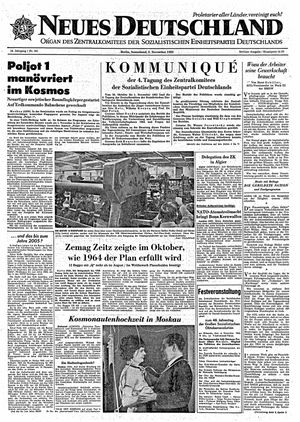 Neues Deutschland Online-Archiv vom 02.11.1963